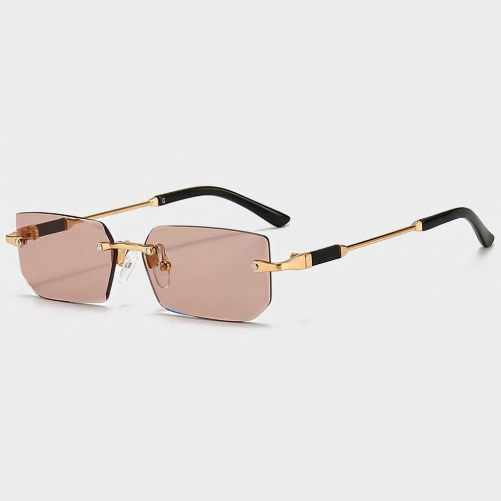 Lunettes Sans Monture Verres Teintés Profil Fin pour Homme