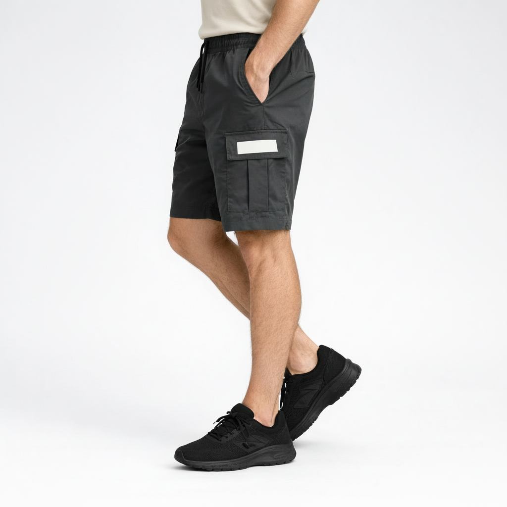 Short Cargo Taille Élastiquée Poche Latérale pour Homme