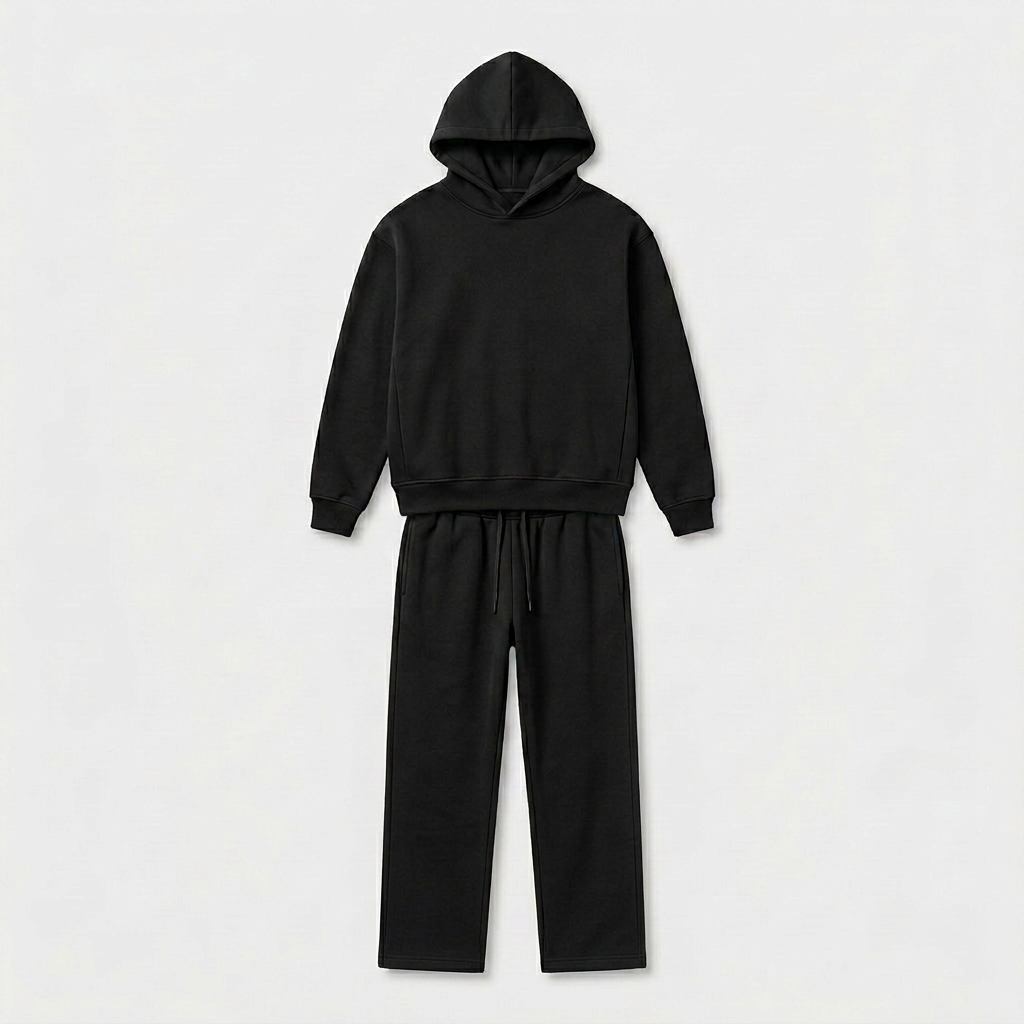 Ensemble Sweat à Capuche Minimaliste Coupe Décontractée pour Homme