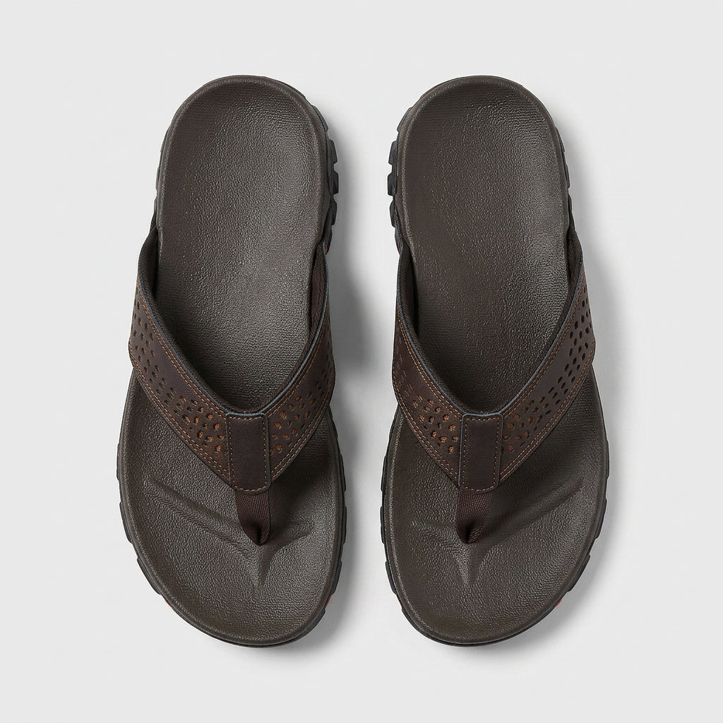 Sandales Sport Cuir Semelle Athlétique pour Homme