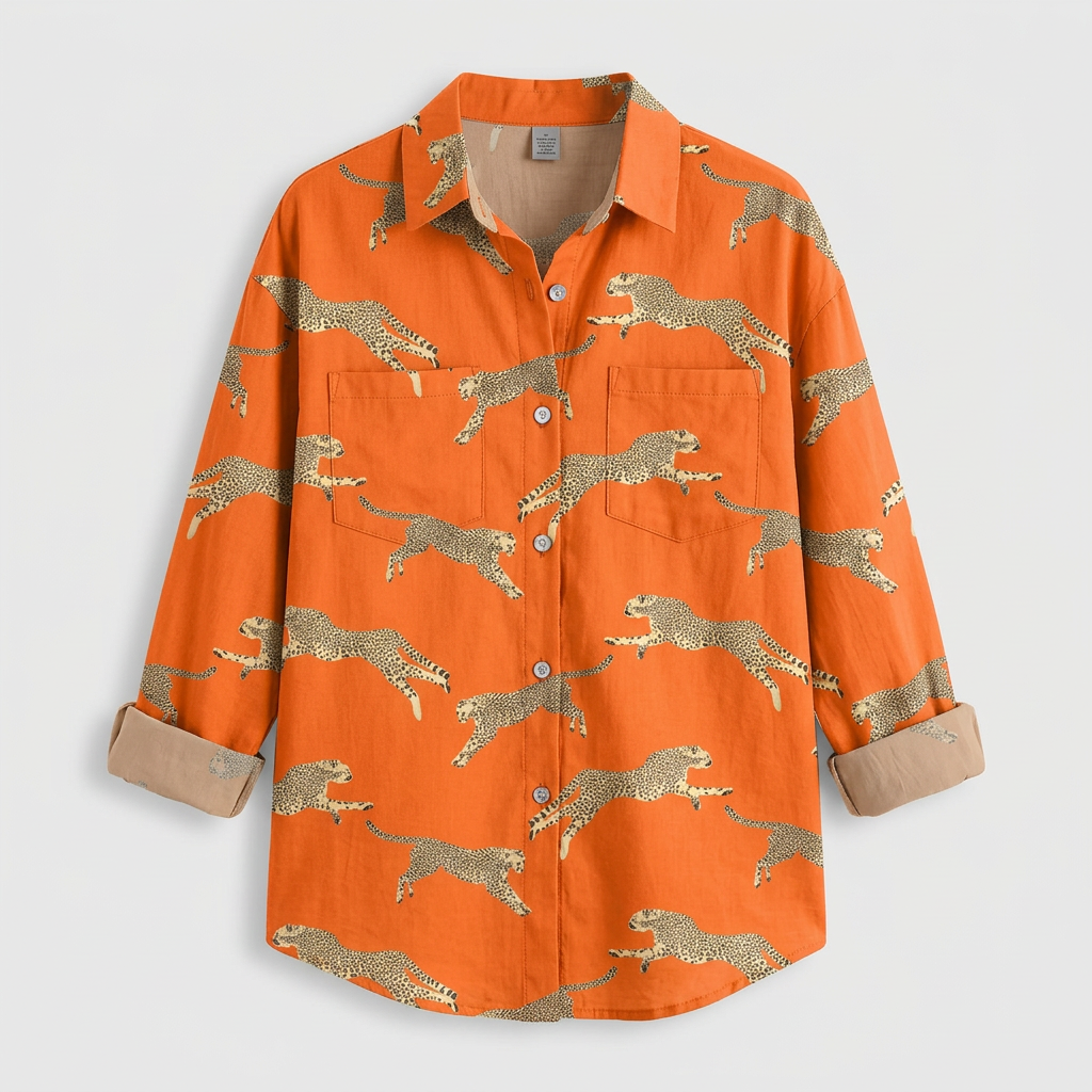 Chemise Vintage Tissu Léger Coupe Décontractée pour Femme