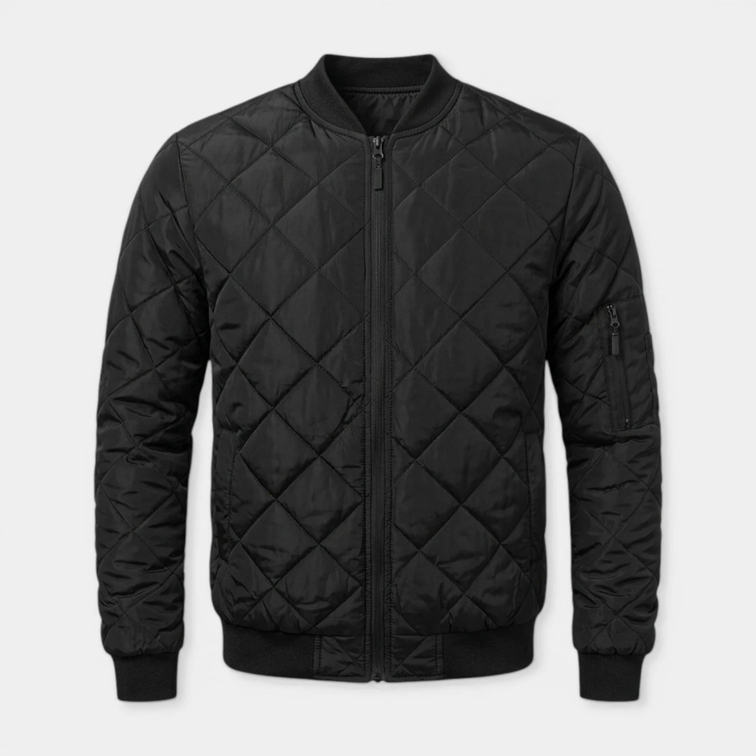 Blouson Bomber Matelassé Poches Zippées pour Homme