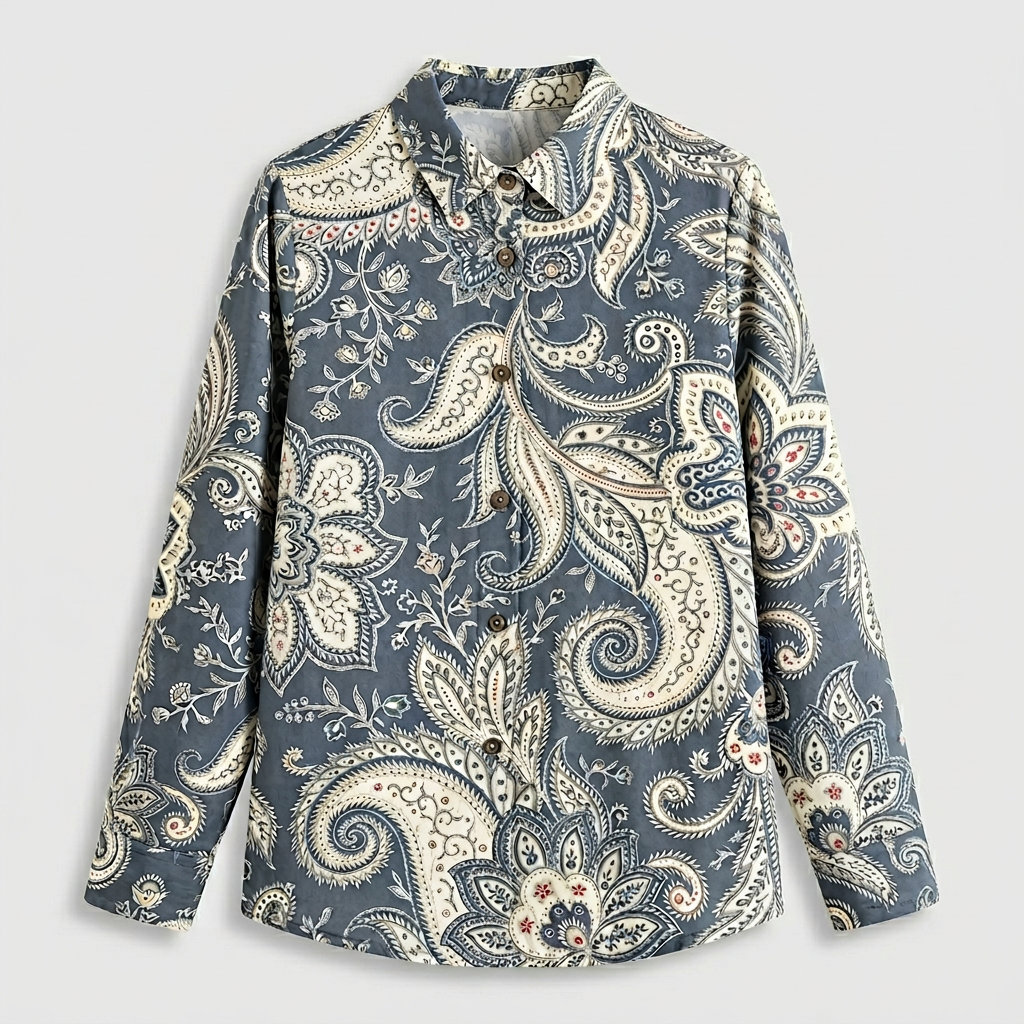 Chemise Vintage Tissu Léger Coupe Décontractée pour Femme