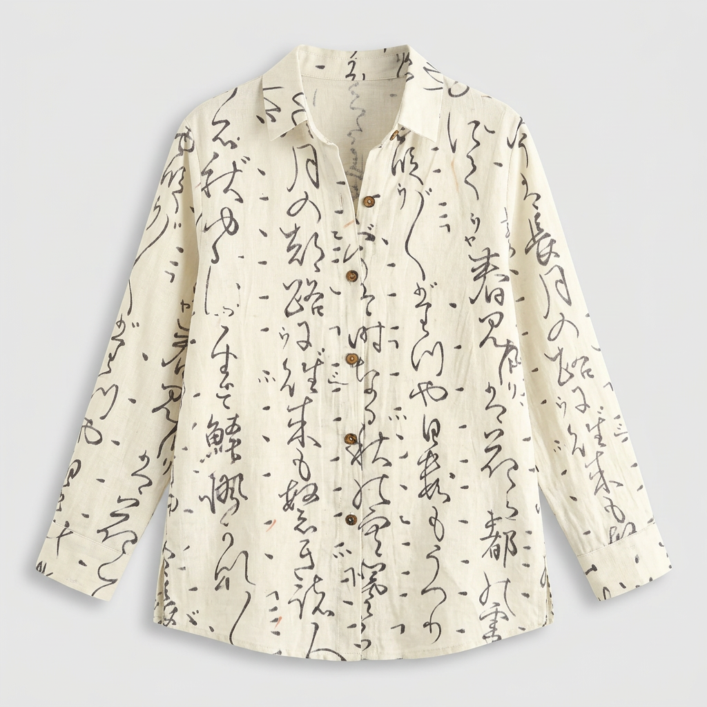 Chemise Vintage Tissu Léger Coupe Décontractée pour Femme