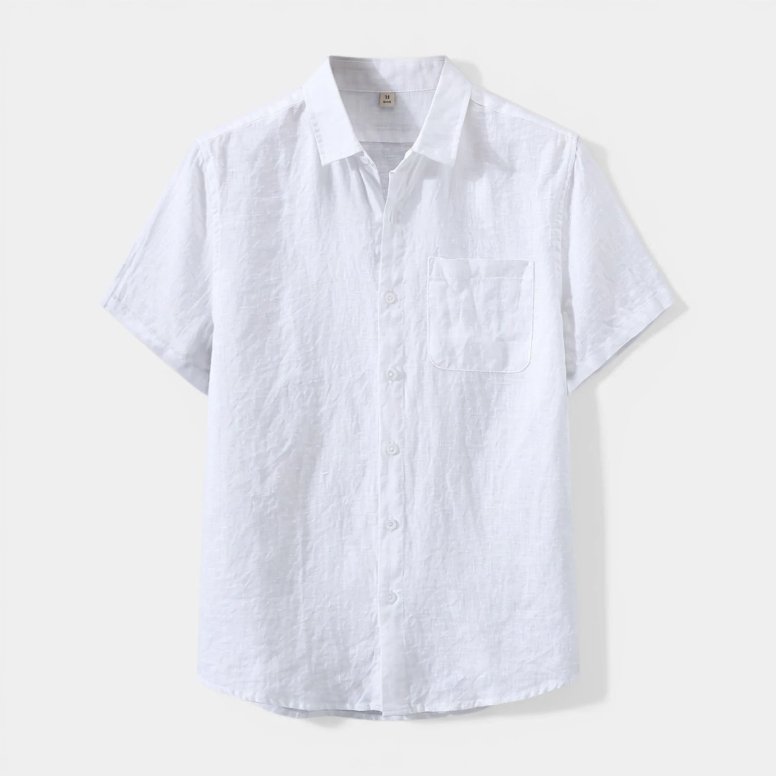 Chemise Boutonnée Tissu Léger Coupe Droite pour Homme