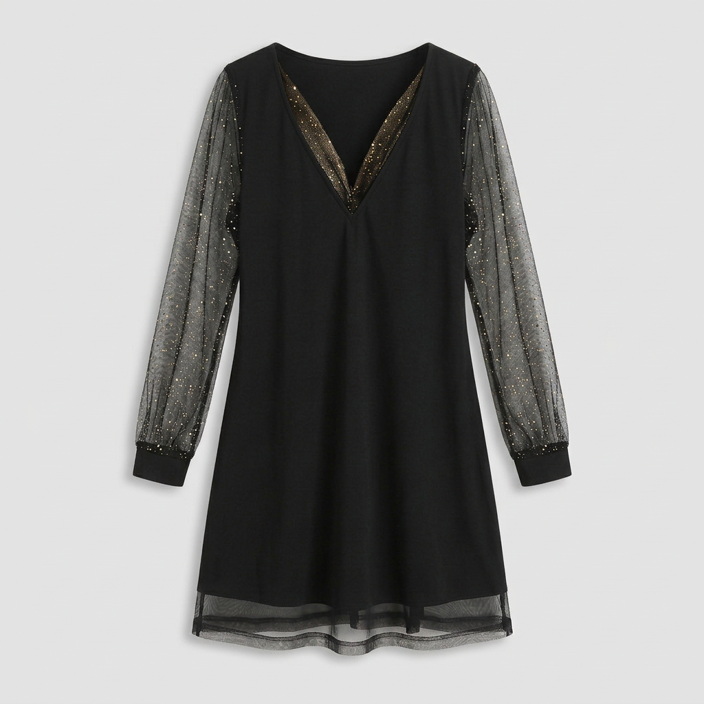 Robe Soirée Sequins Coupe Ajustée pour Femme