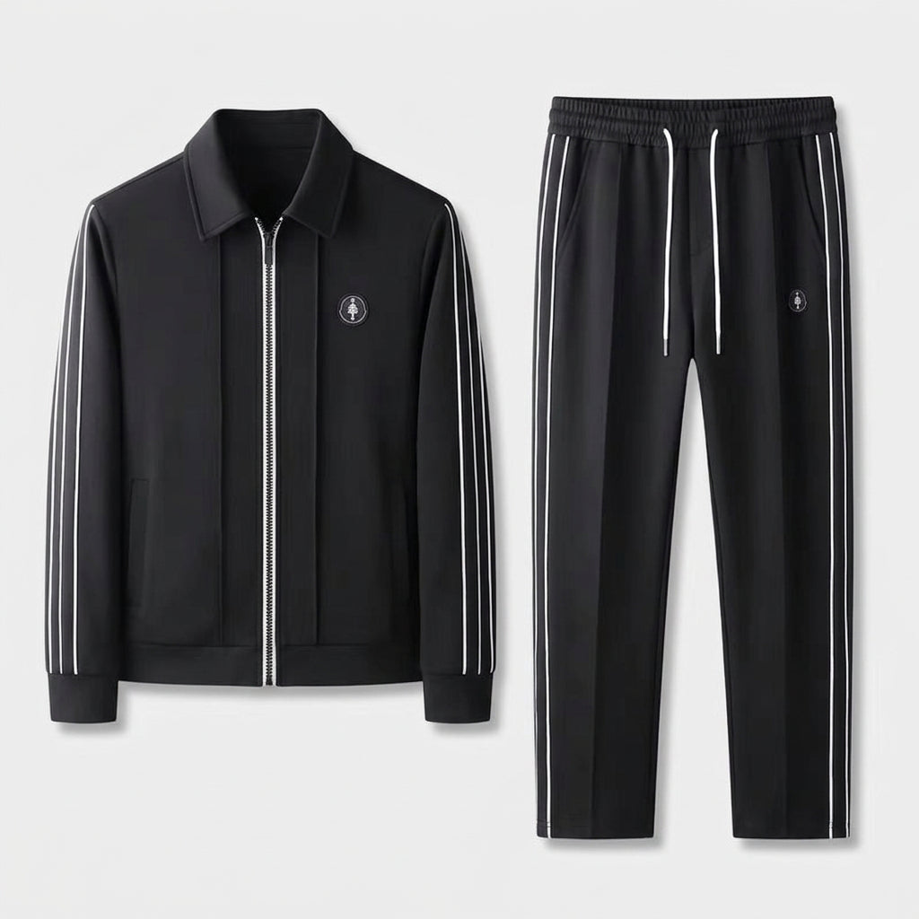 Ensemble Survêtement Jersey Côtelé Coupe Décontractée pour Homme