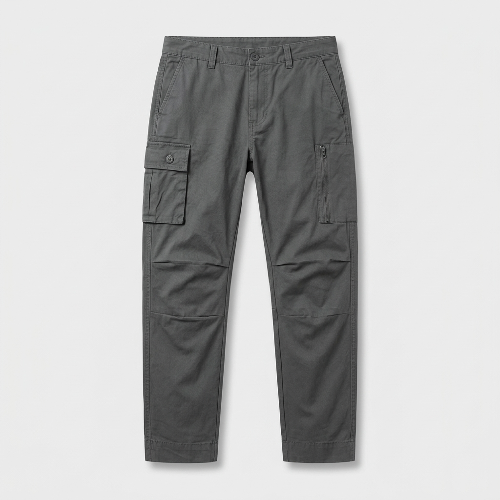 Pantalon Cargo Taille Élastiquée Poches Multiples pour Homme