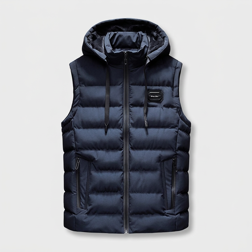 Gilet Matelassé Isolant Sans Manches Coupe Légère pour Homme