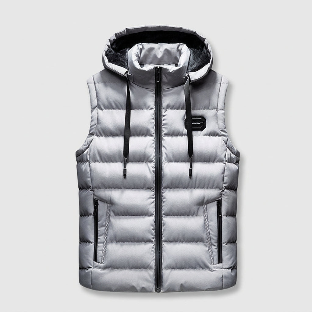 Gilet Matelassé Isolant Sans Manches Coupe Légère pour Homme