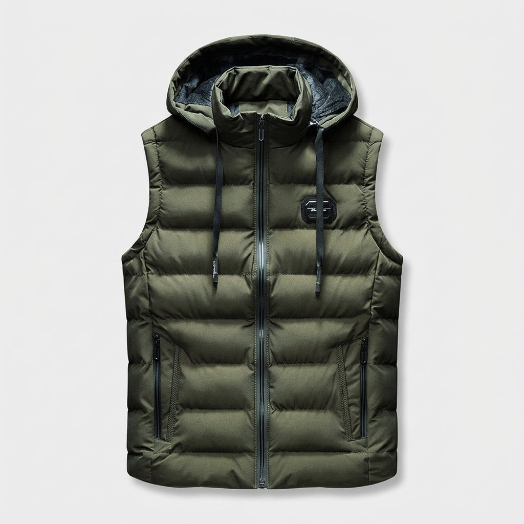 Gilet Matelassé Isolant Sans Manches Coupe Légère pour Homme