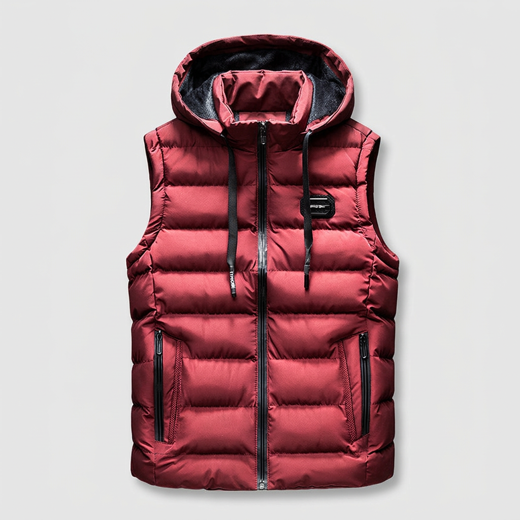 Gilet Matelassé Isolant Sans Manches Coupe Légère pour Homme