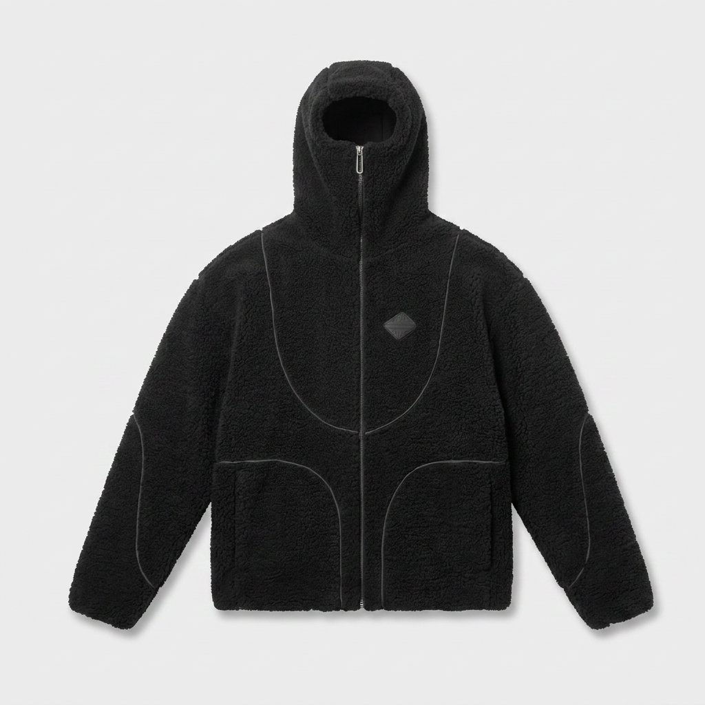 Sweat à Capuche en Laine d'Agneau Texturée Coupe Oversize Style Vintage pour Homme