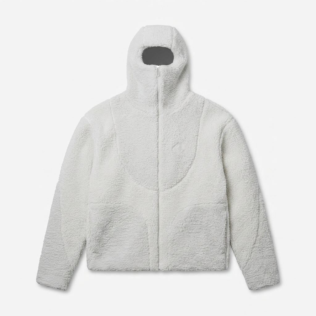 Sweat à Capuche en Laine d'Agneau Texturée Coupe Oversize Style Vintage pour Homme