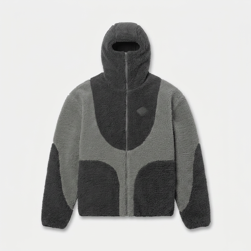 Sweat à Capuche en Laine d'Agneau Texturée Coupe Oversize Style Vintage pour Homme