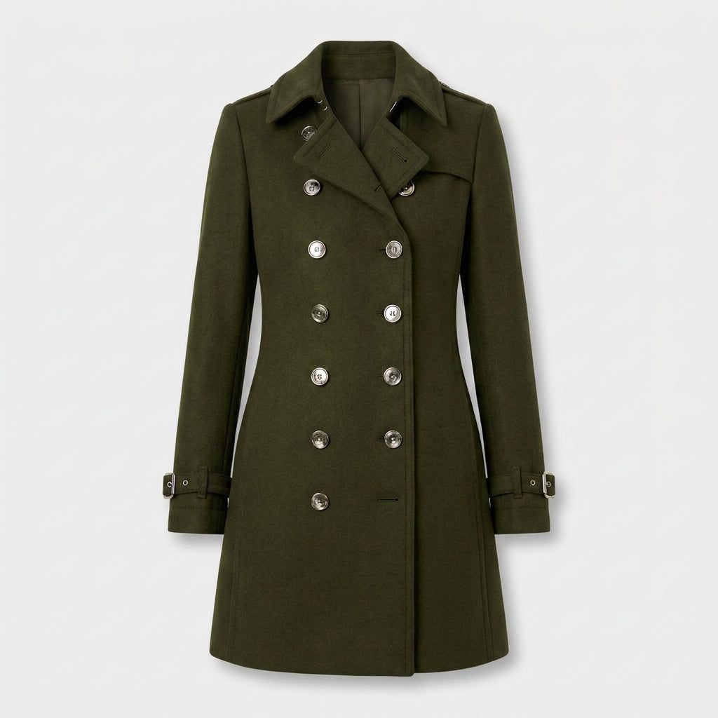 Trenchcoat Long Élégant Coupe Classique pour Femme