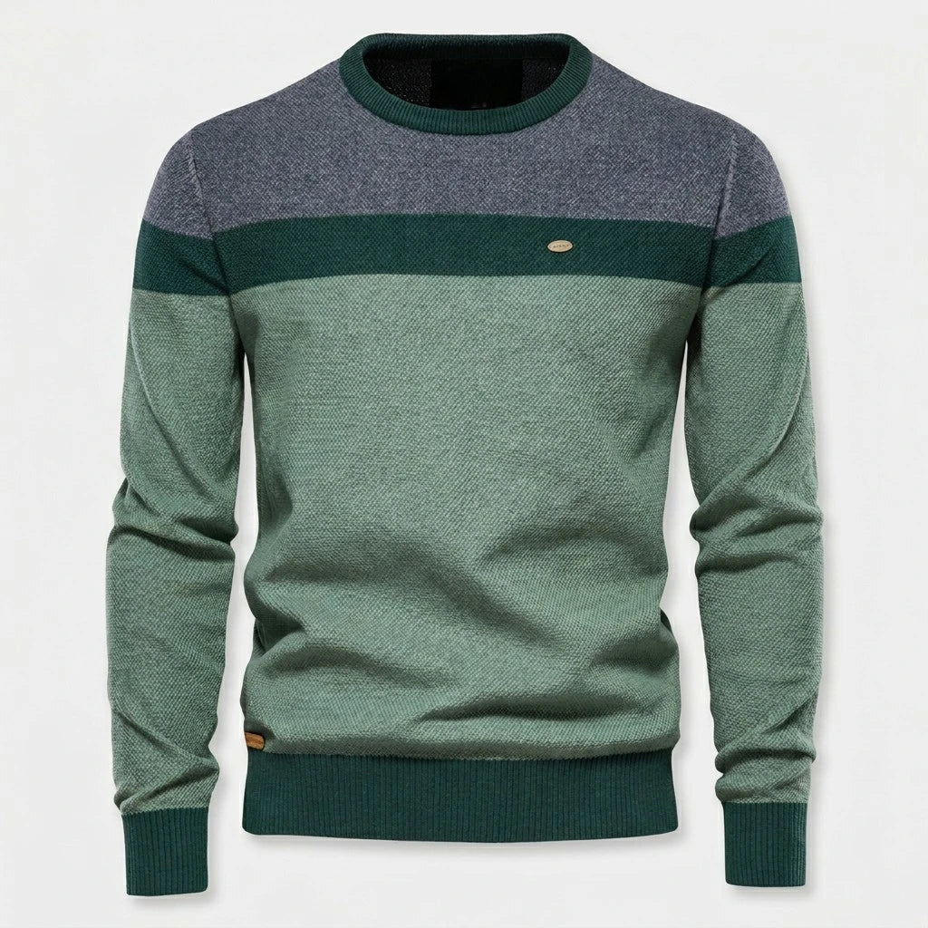Pull Coton Léger Maille Fine Col Rond pour Homme