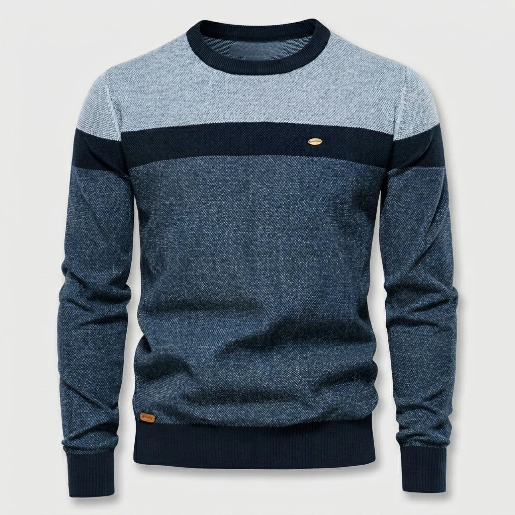Pull Coton Léger Maille Fine Col Rond pour Homme
