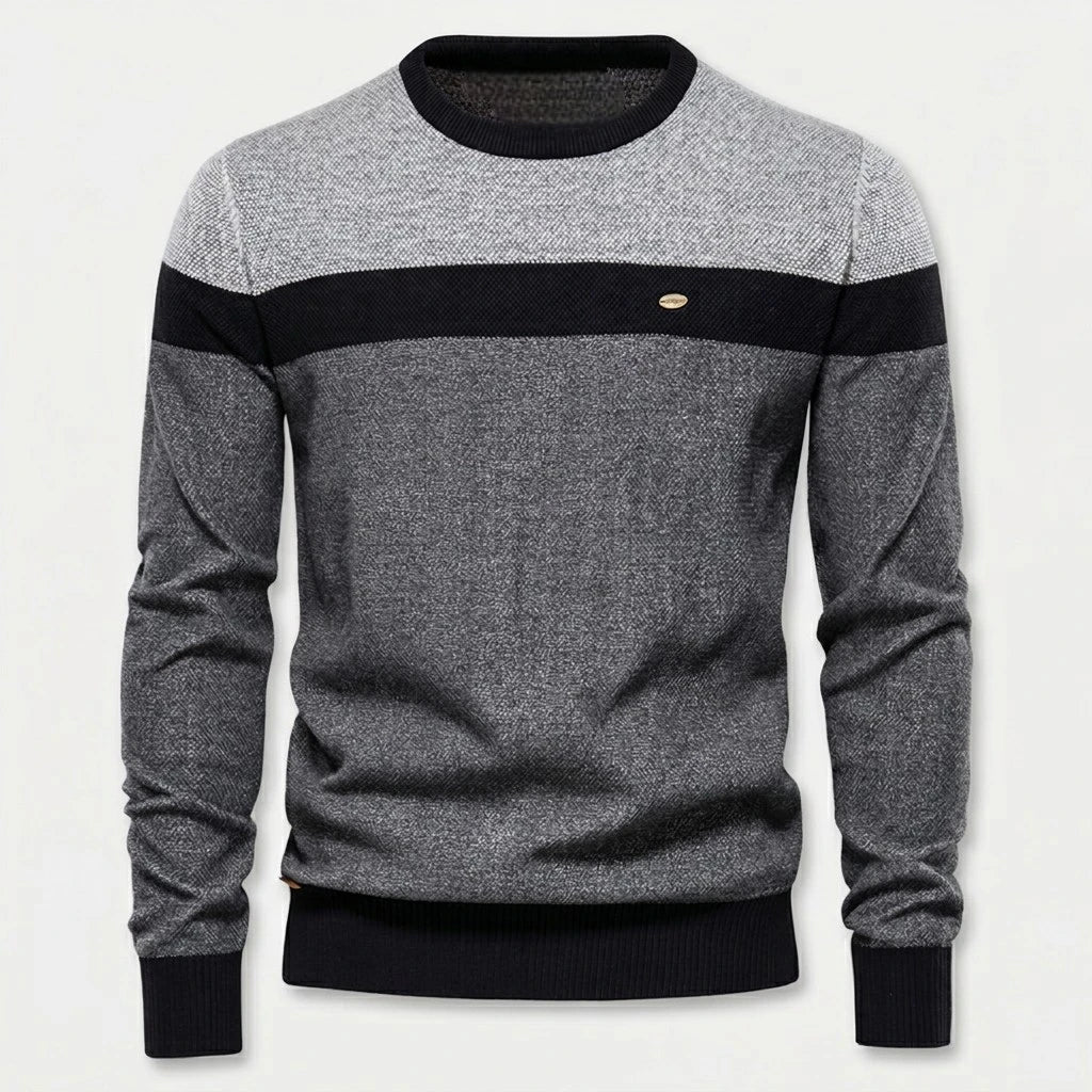 Pull Coton Léger Maille Fine Col Rond pour Homme