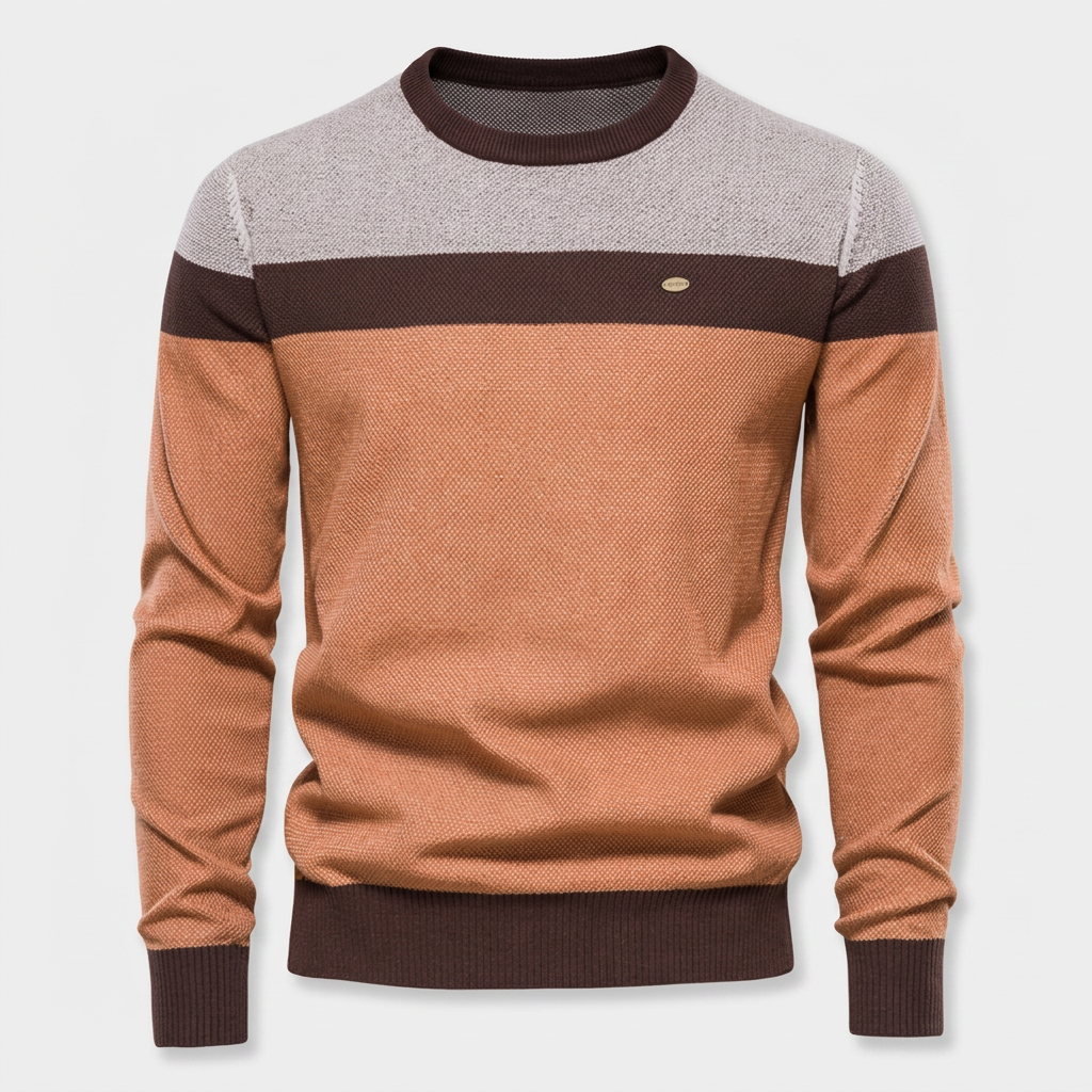 Pull Coton Léger Maille Fine Col Rond pour Homme