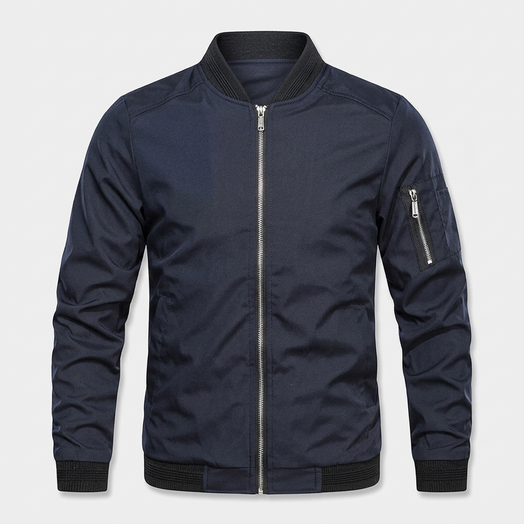 Veste Bomber Slim Coupe Ajustée Moderne pour Homme