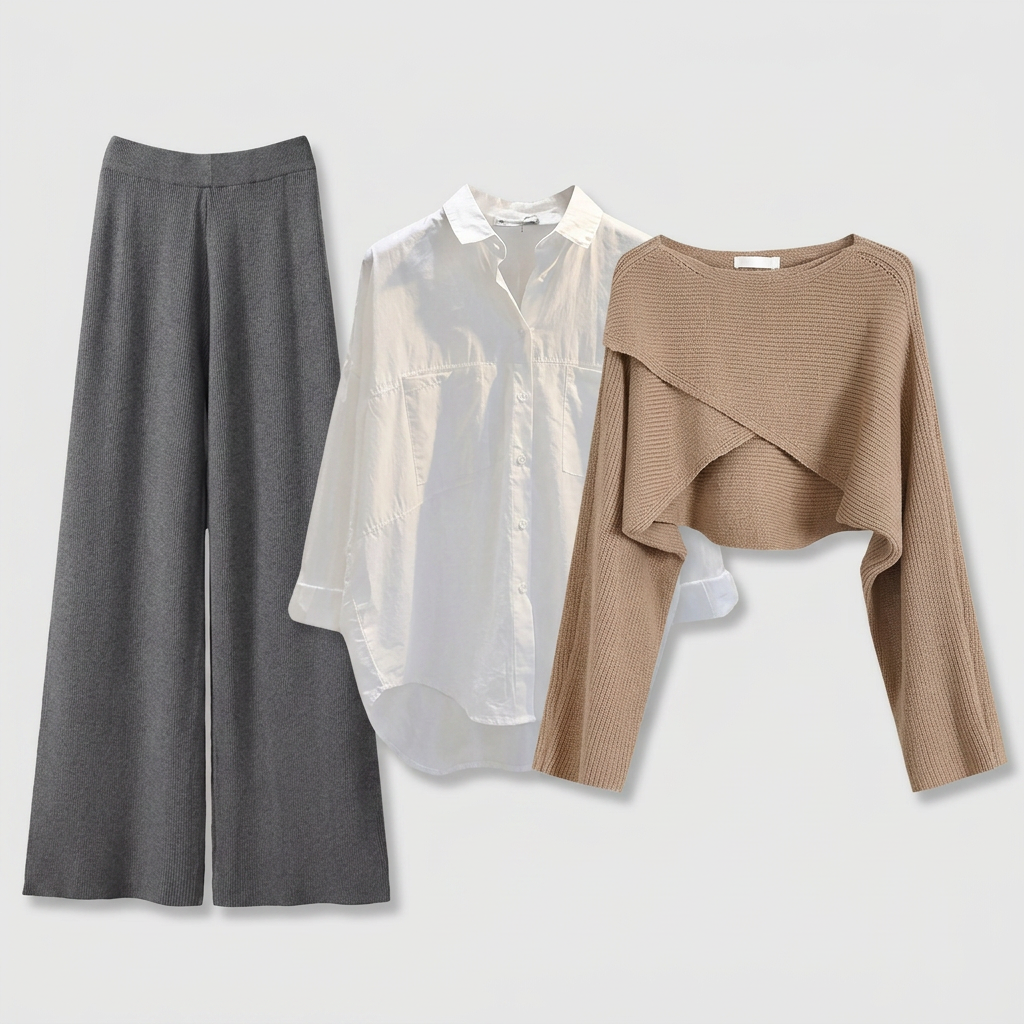 Ensemble Trois Pièces Confort Jersey Fluide pour Femme
