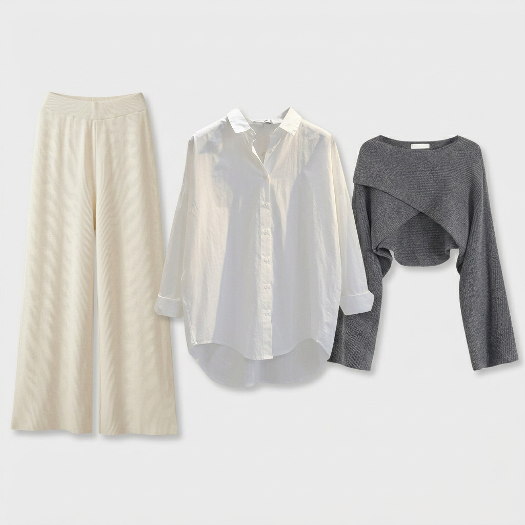 Ensemble Trois Pièces Confort Jersey Fluide pour Femme