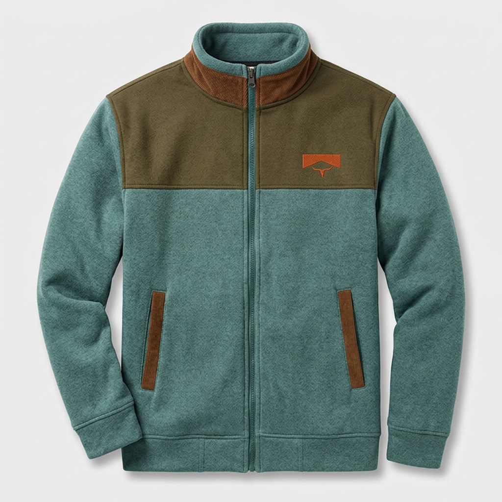 Veste Western Doublure Polaire Motifs Ethniques pour Homme