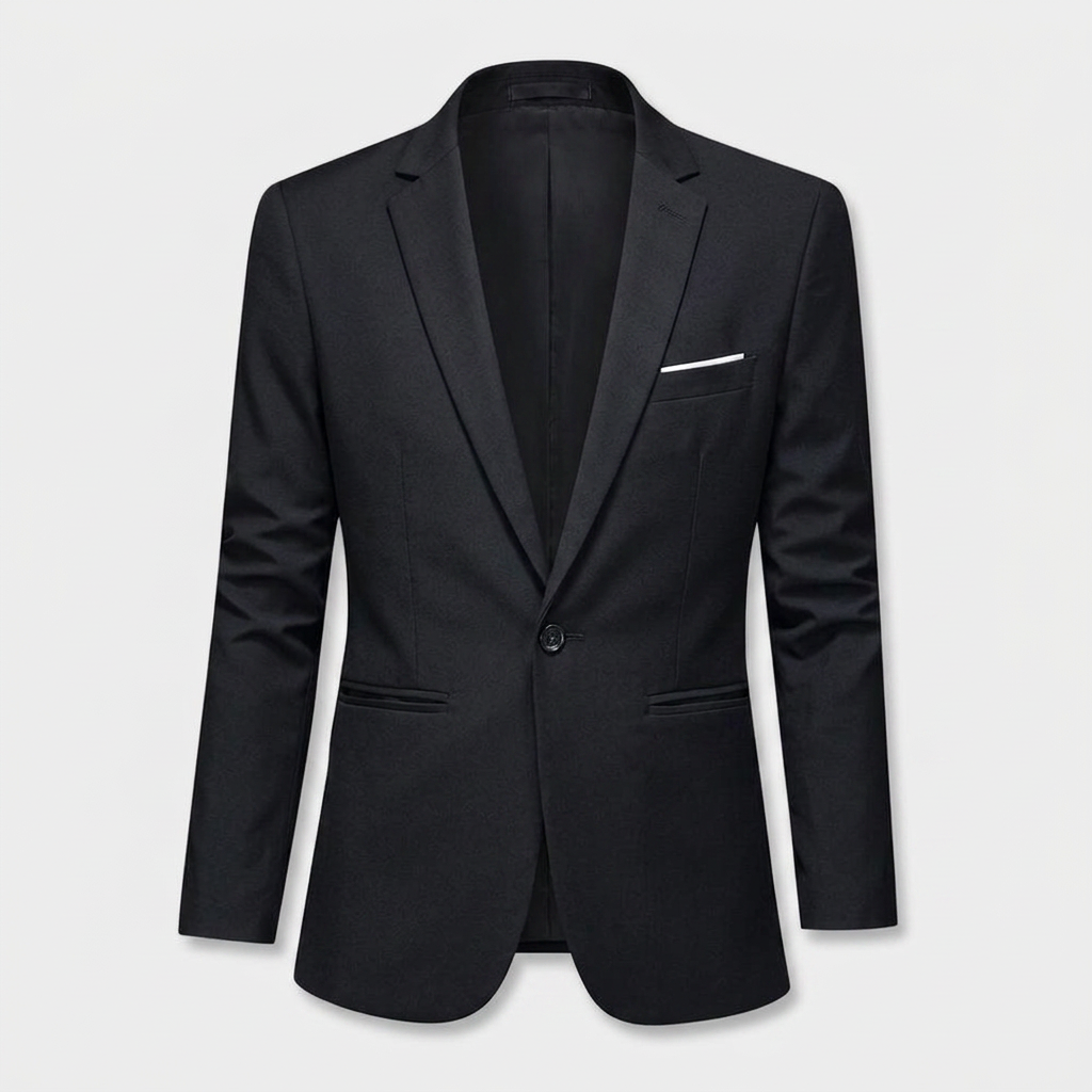 Blazer Élégant Coupe Moderne Épaules Structurées pour Homme