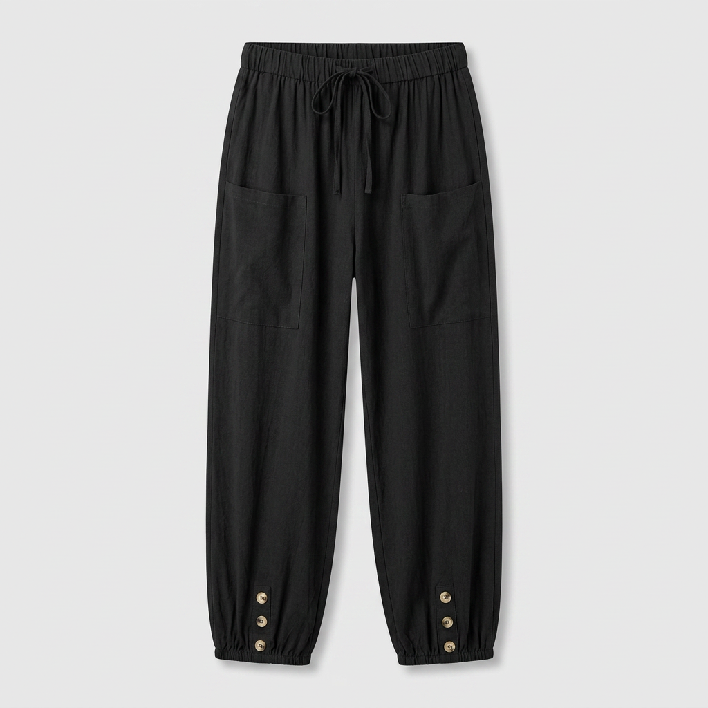 Pantalon Taille Haute Coupe Décontractée pour Femme
