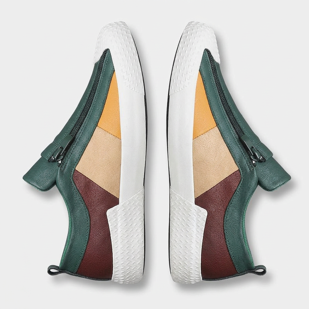 Sneakers Slip-On Multi-Panneaux Fermeture Zippée pour Homme