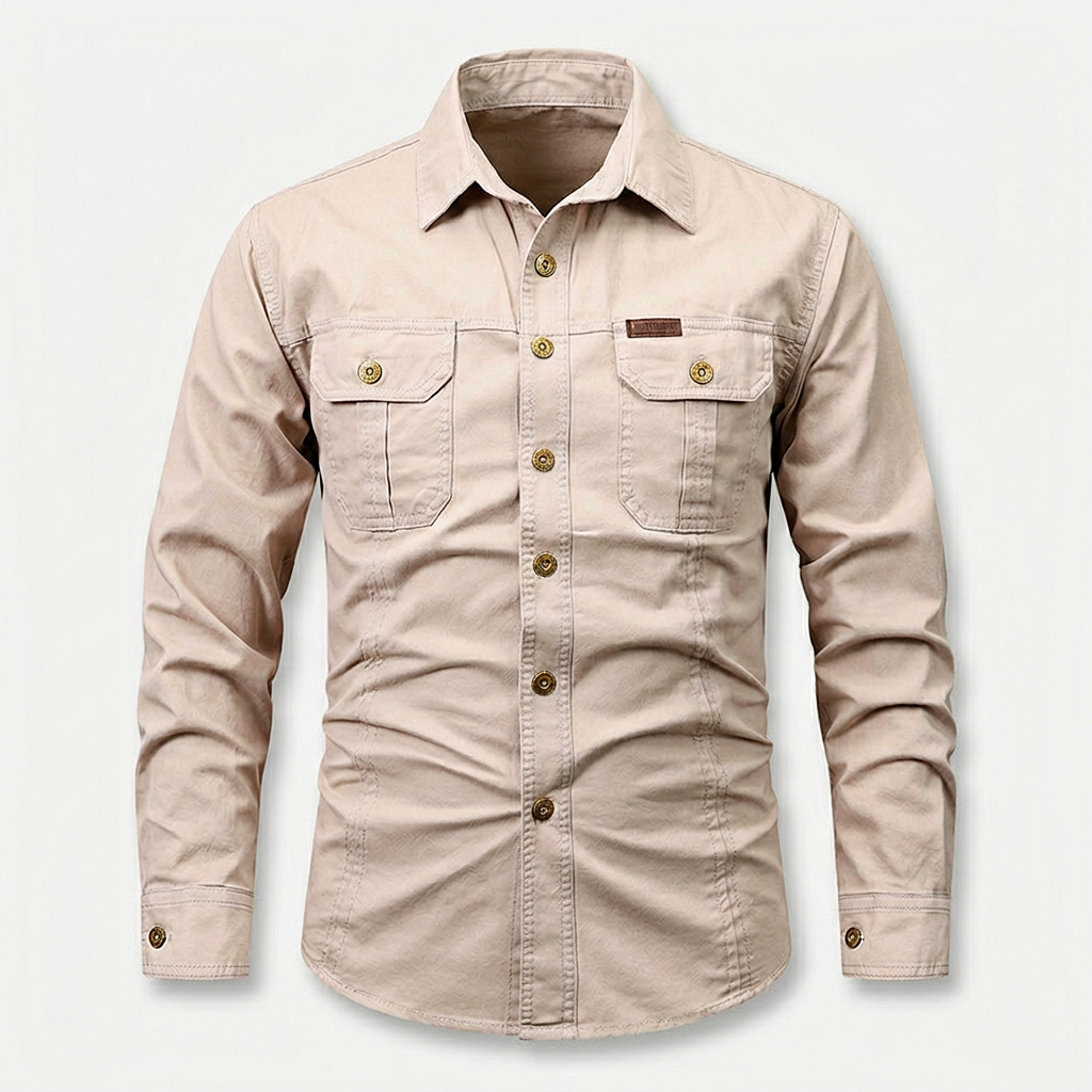 Chemise Manches Longues Col Classique Boutonnée pour Homme