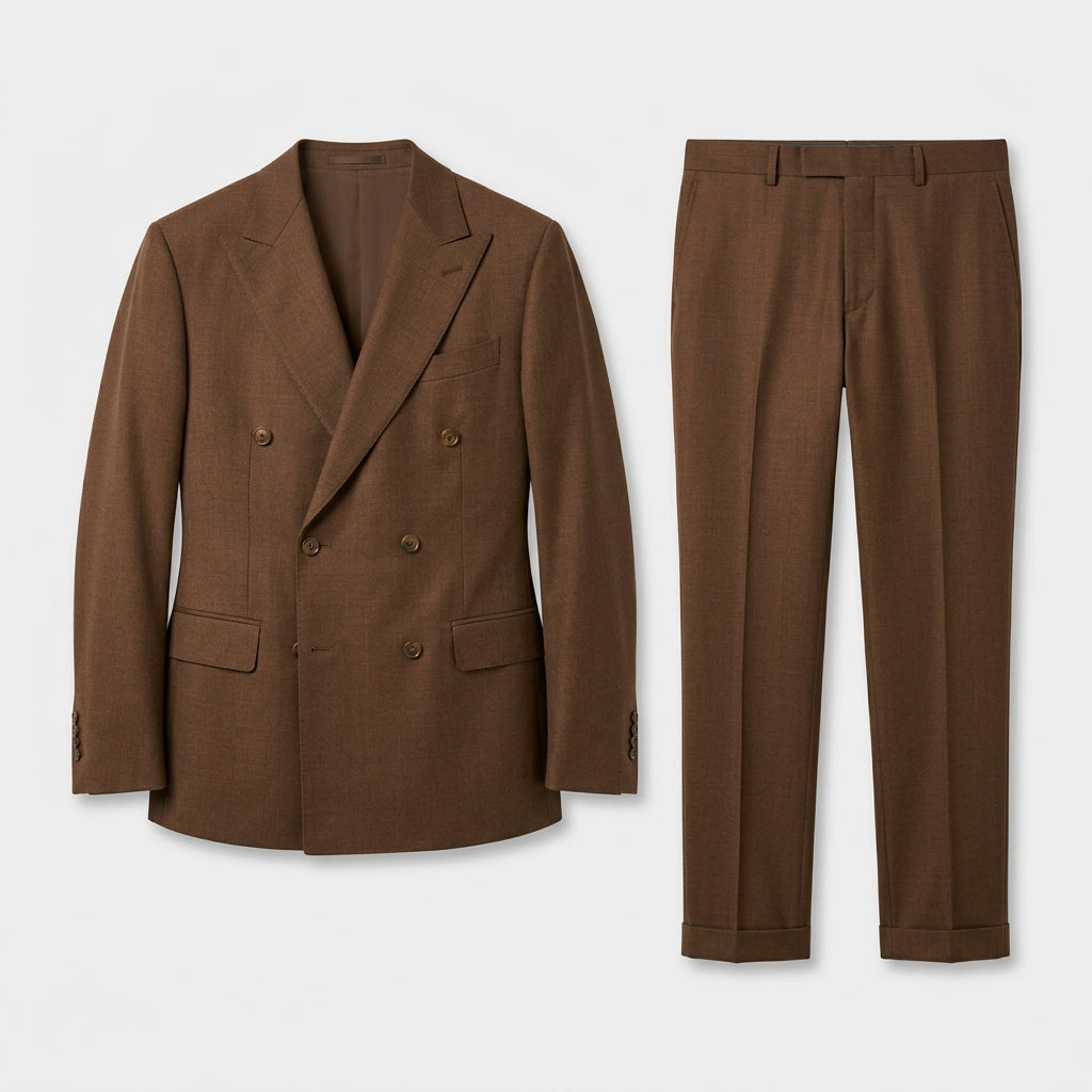Costume Deux Pièces Double Boutonnage Revers Pointus pour Homme