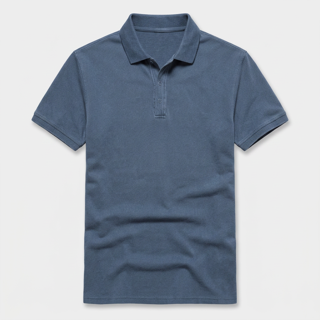 Polo Slim Patte Boutonnée Col Classique pour Homme