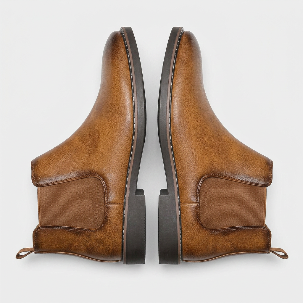 Bottines Chelsea Imperméables Empiècements Élastiques pour Homme