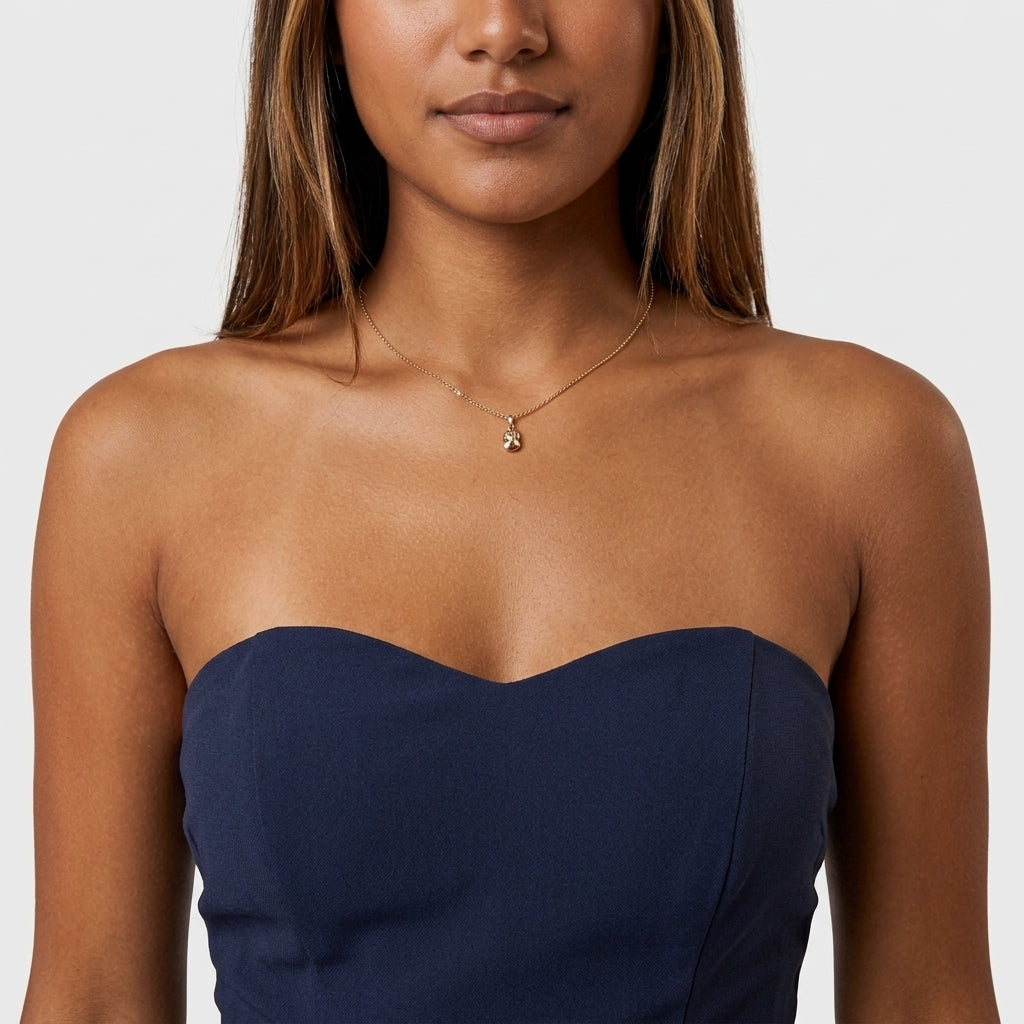 Jumpsuit Bustier Col Cœur Jambes Larges Pour Femme