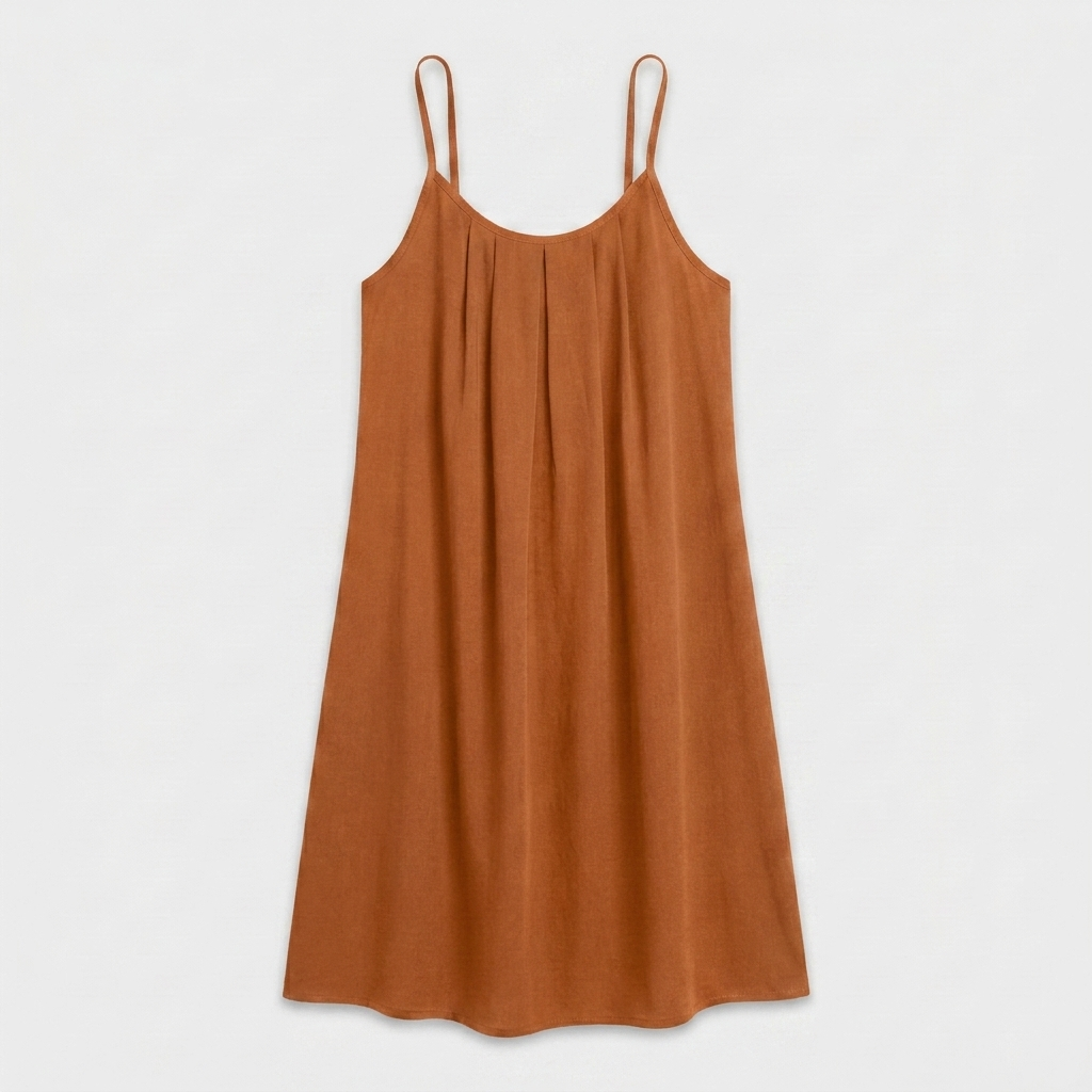 Robe Courte Lin Bretelles Fines Dos Nu Lacet Pour Femme