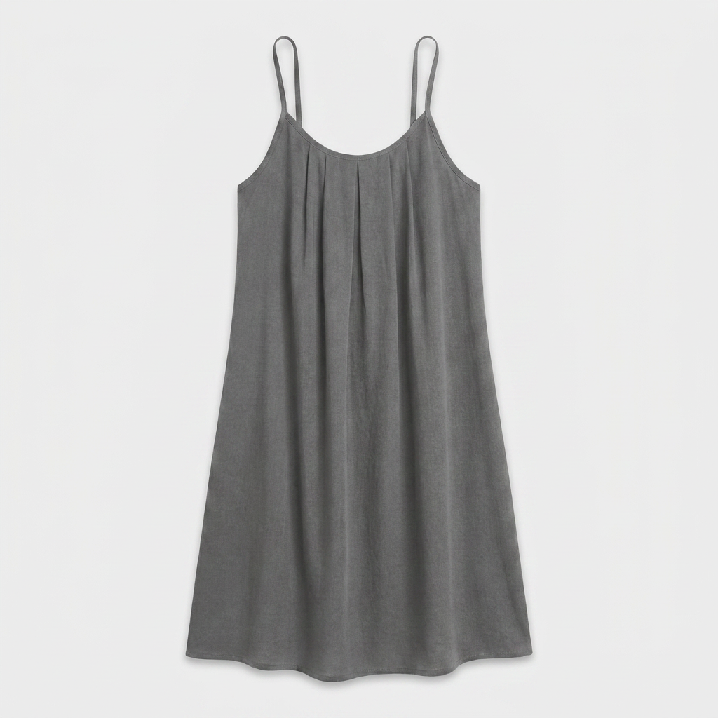 Robe Courte Lin Bretelles Fines Dos Nu Lacet Pour Femme