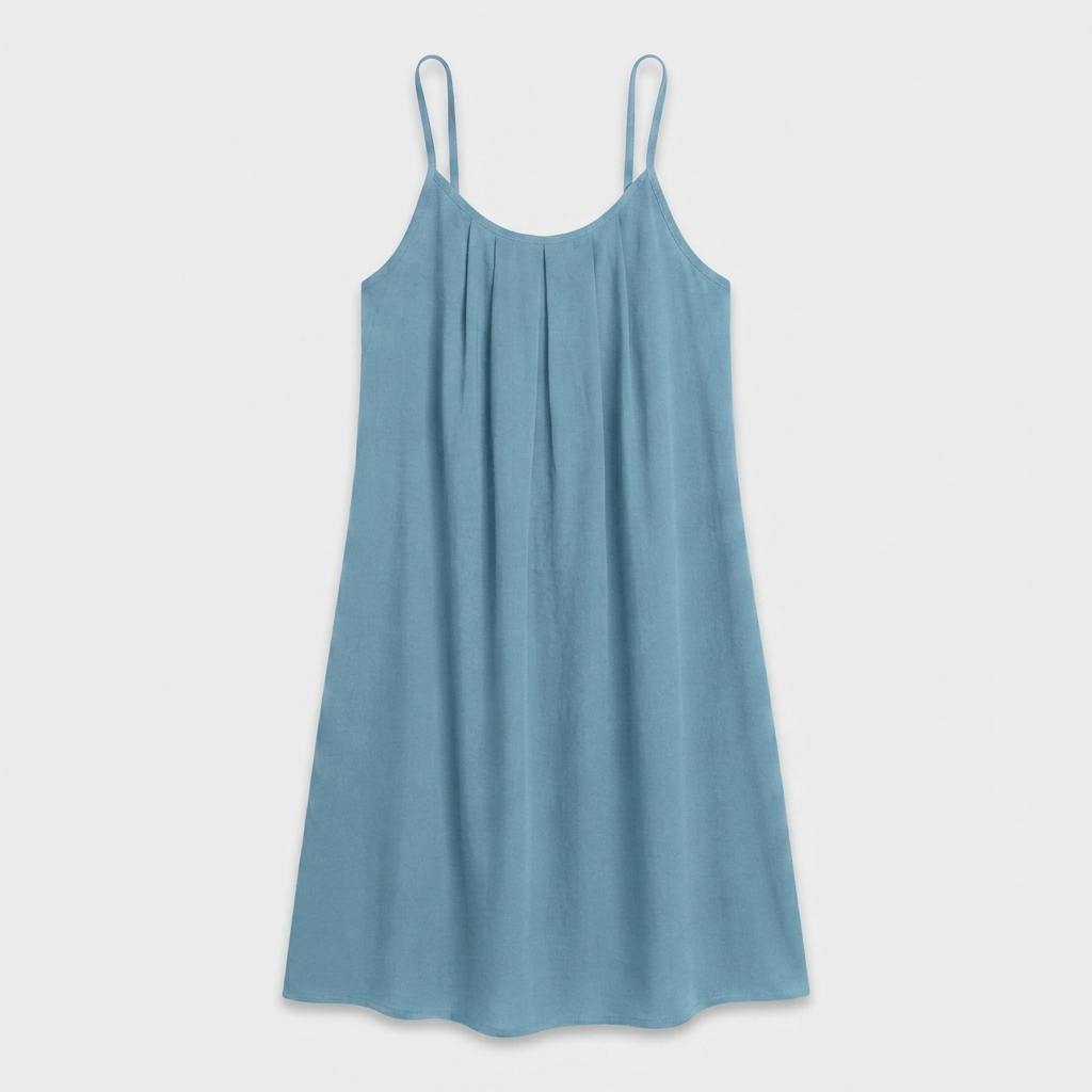 Robe Courte Lin Bretelles Fines Dos Nu Lacet Pour Femme