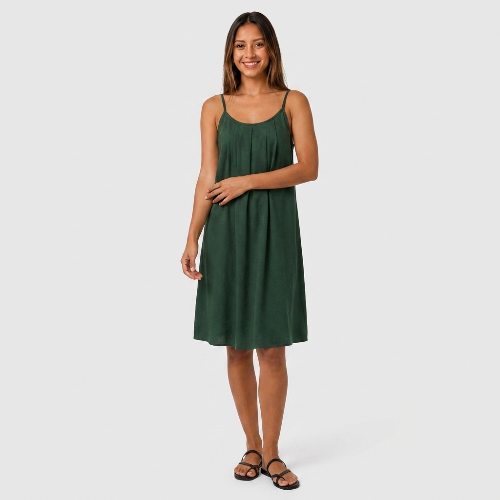 Robe Courte Lin Bretelles Fines Dos Nu Lacet Pour Femme
