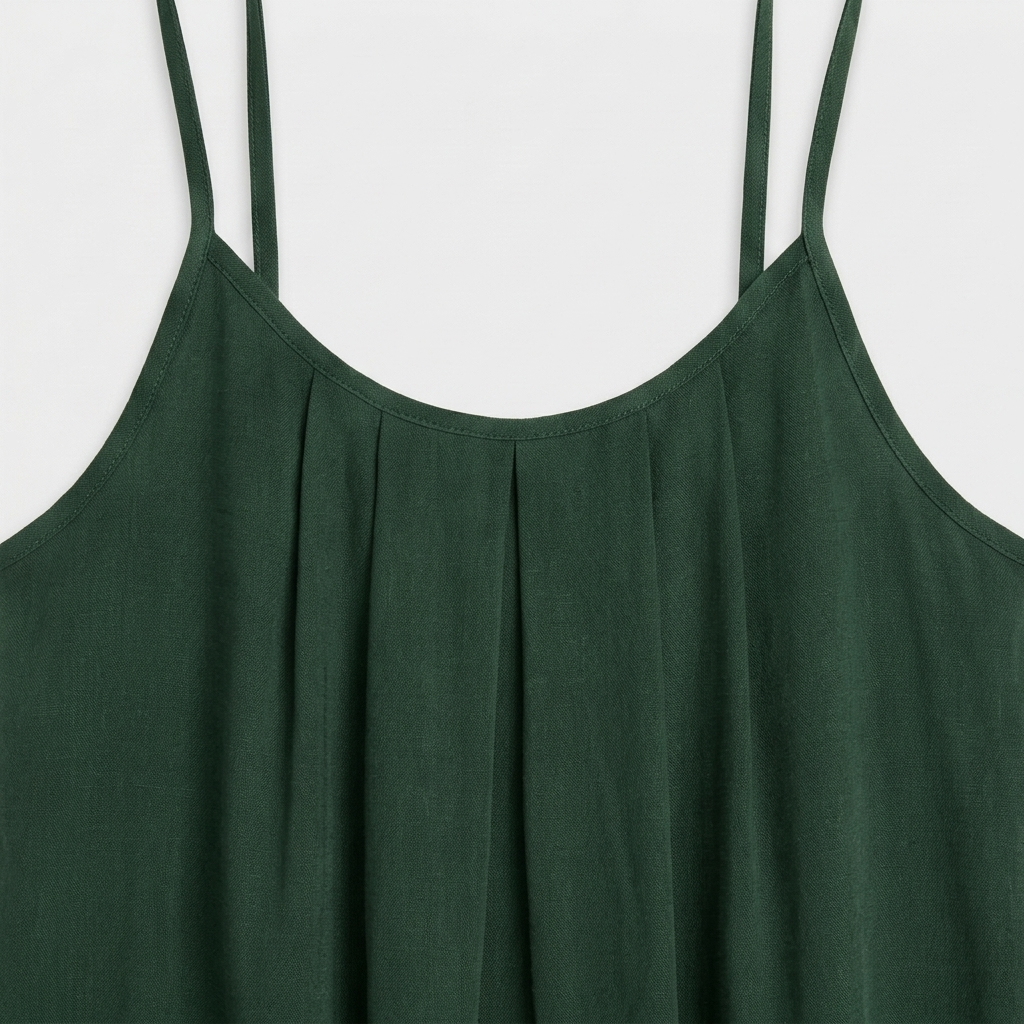 Robe Courte Lin Bretelles Fines Dos Nu Lacet Pour Femme