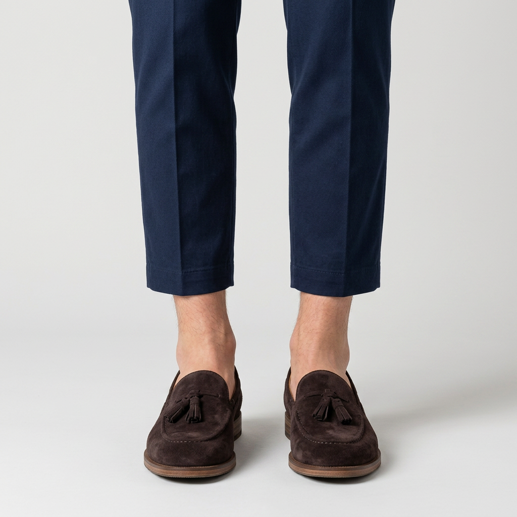 Mocassins Daim Glands Semelle Cuir Pour Homme