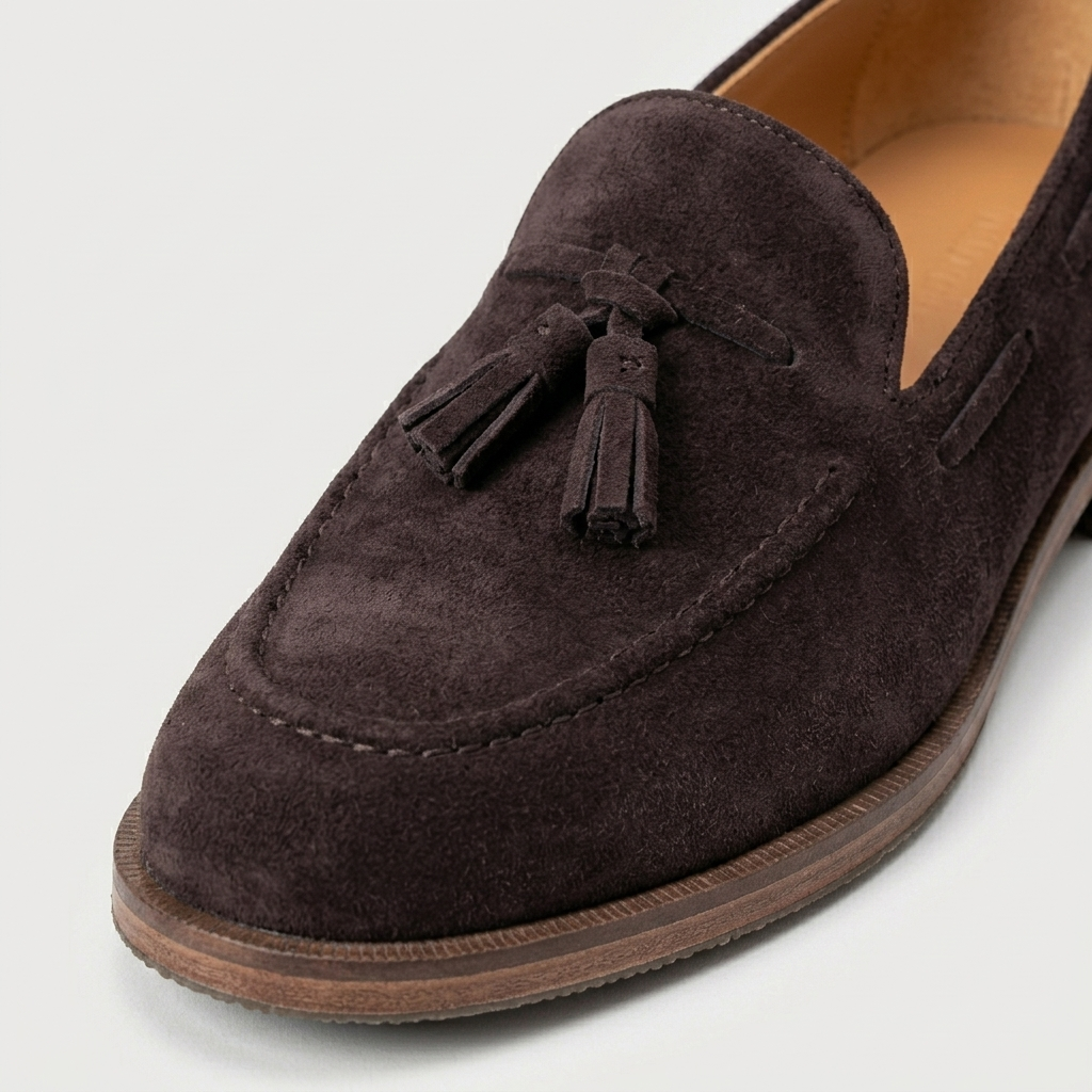 Mocassins Daim Glands Semelle Cuir Pour Homme