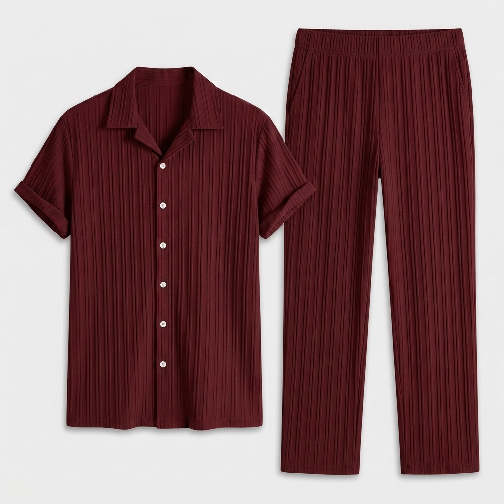 Ensemble Chemise et Pantalon Côtelé pour Homme