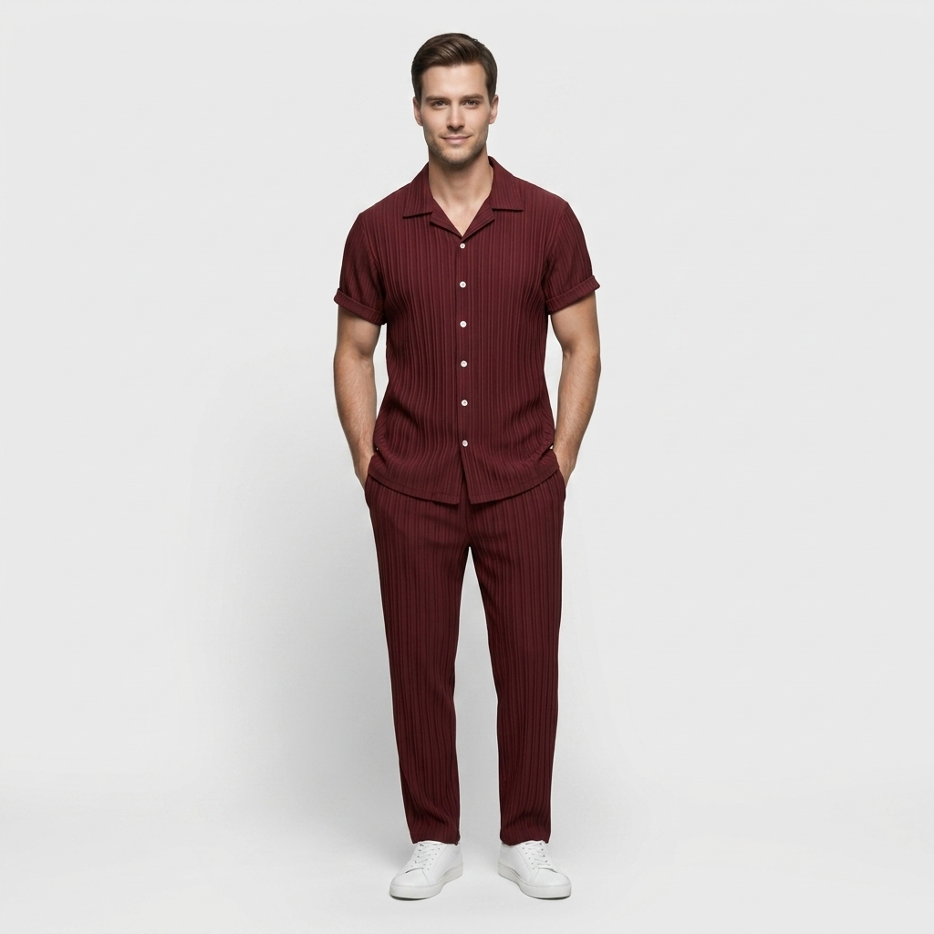 Ensemble Chemise et Pantalon Côtelé pour Homme