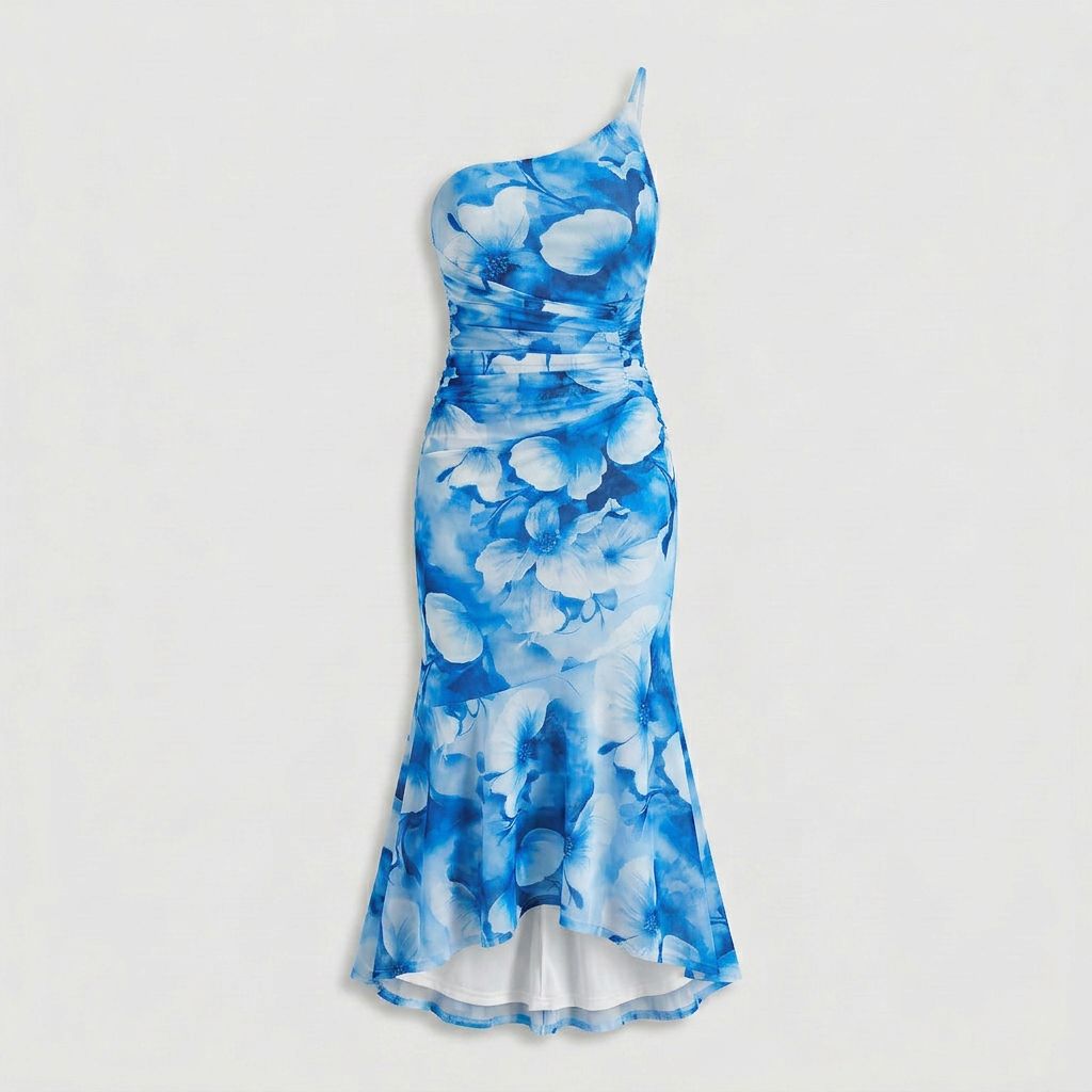 Robe Florale Coupe Légère Imprimé Saisonnier Pour Femme