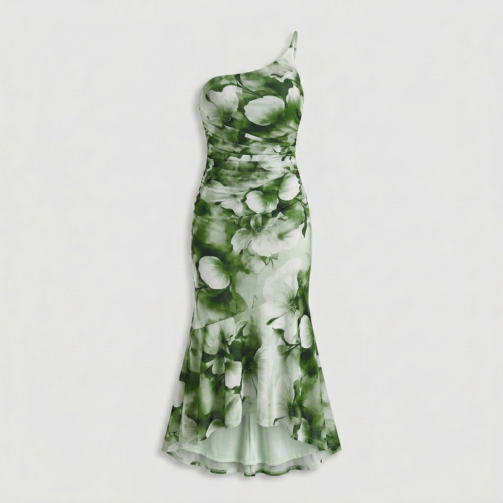 Robe Florale Coupe Légère Imprimé Saisonnier Pour Femme