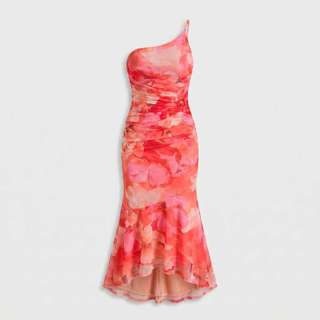 Robe Florale Coupe Légère Imprimé Saisonnier Pour Femme