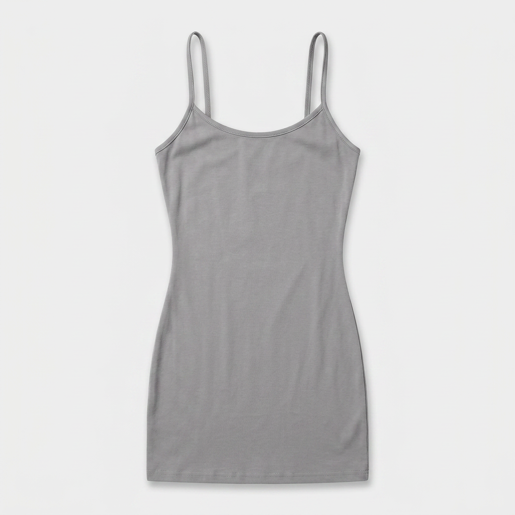 Robe Mini Bretelles Fines Jersey Ajusté Pour Femme