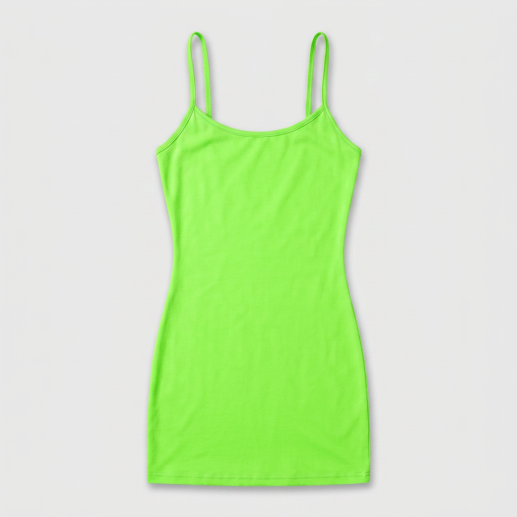 Robe Mini Bretelles Fines Jersey Ajusté Pour Femme